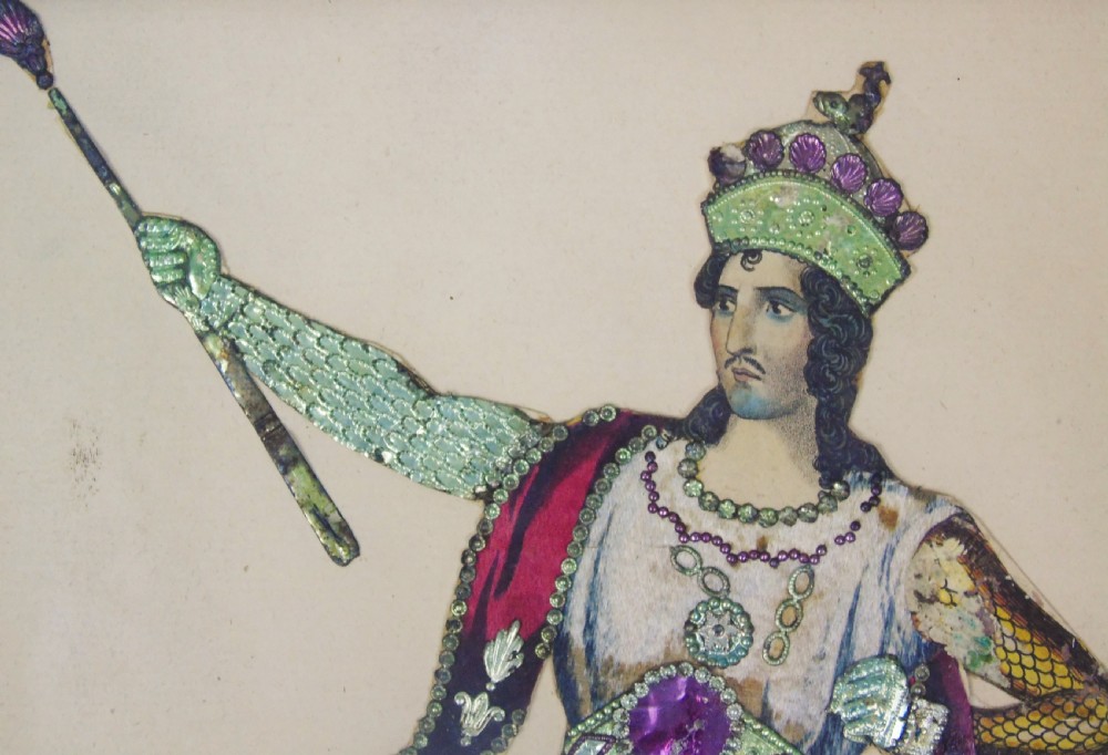 Antique Victorian Tinsel Picture View III
