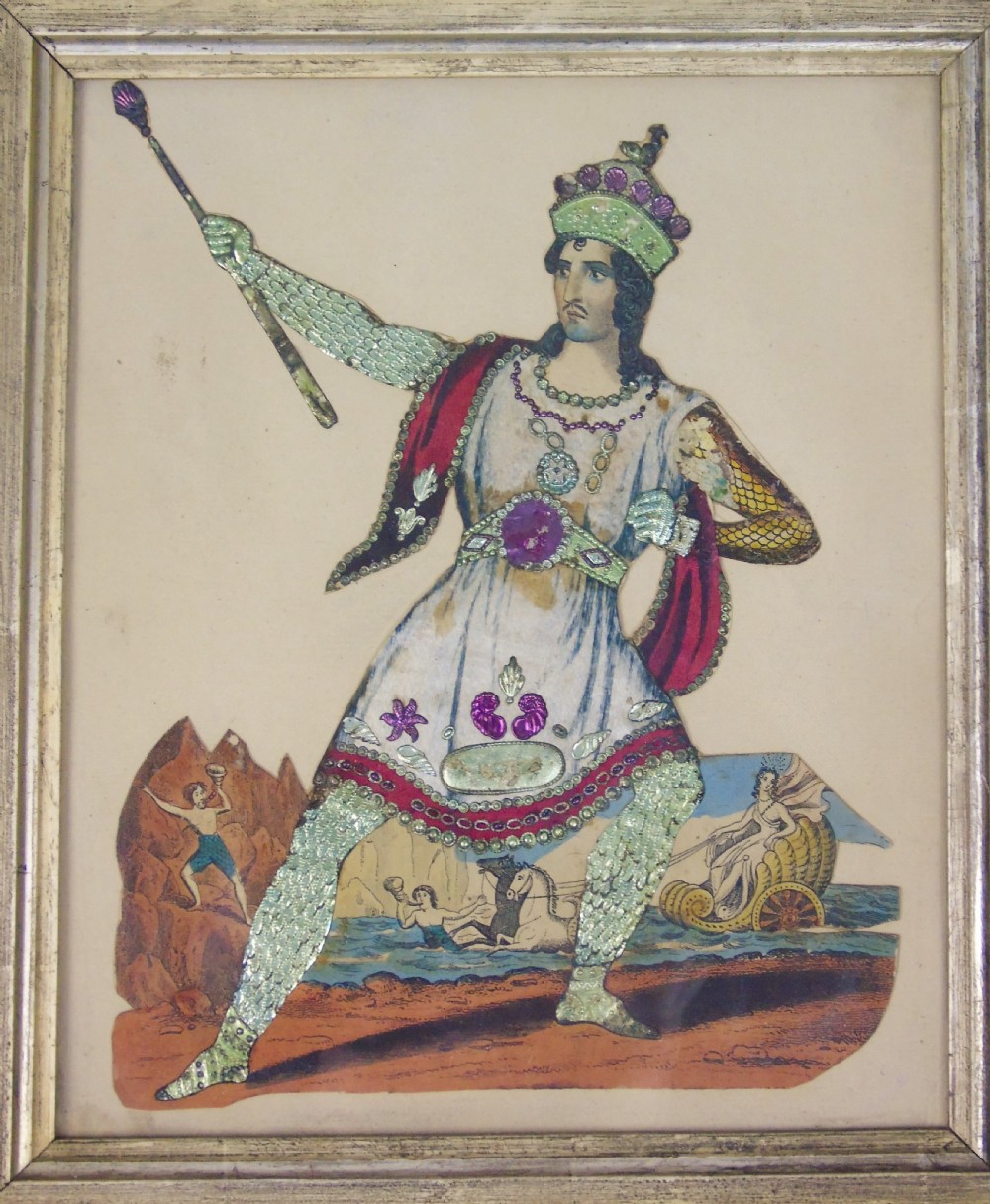 Antique Victorian Tinsel Picture View IV