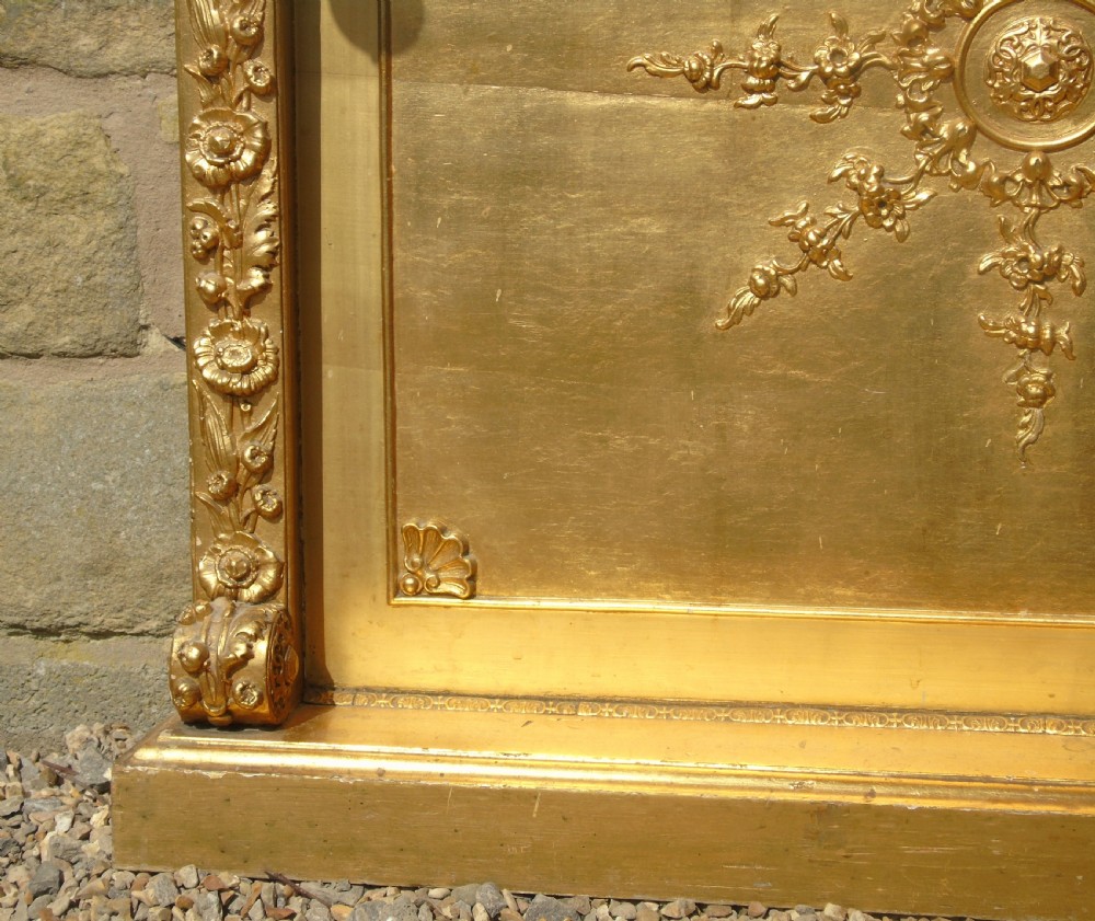 Antique French Gilt and Gesso Console Table Marble Top View III