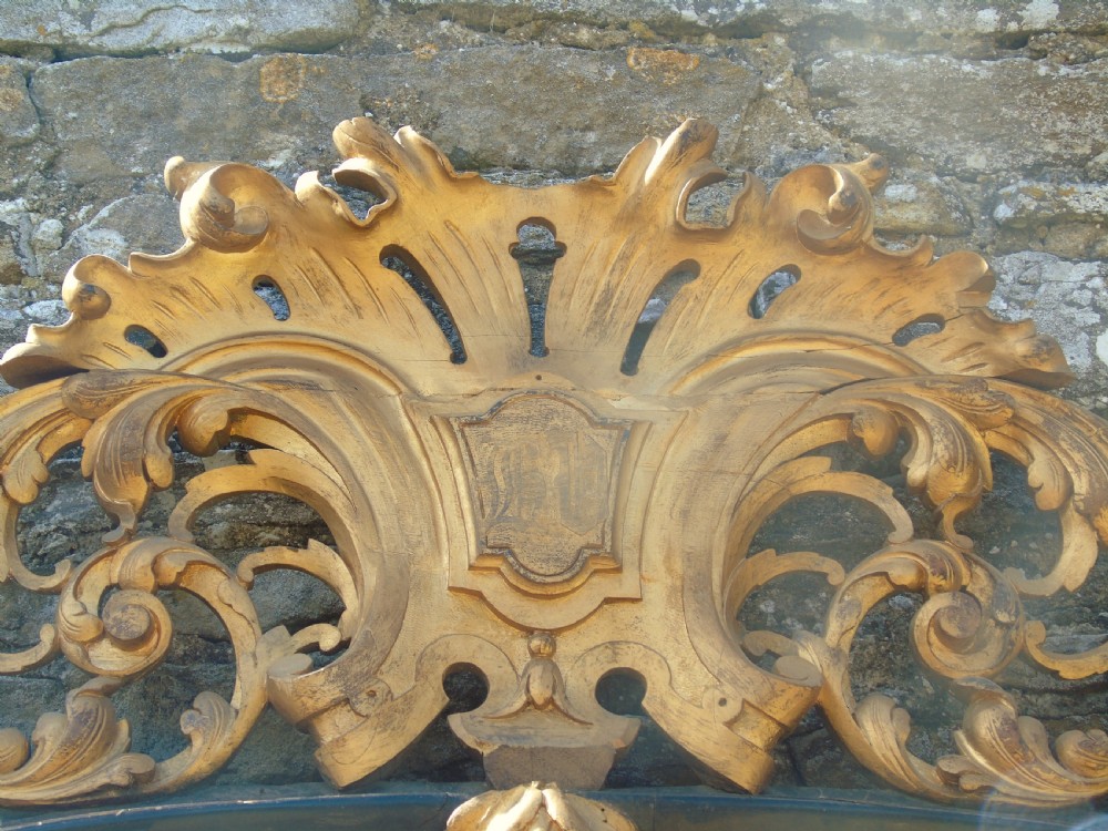 Antique Large Walnut and Parcel Gilt Mirror View IV