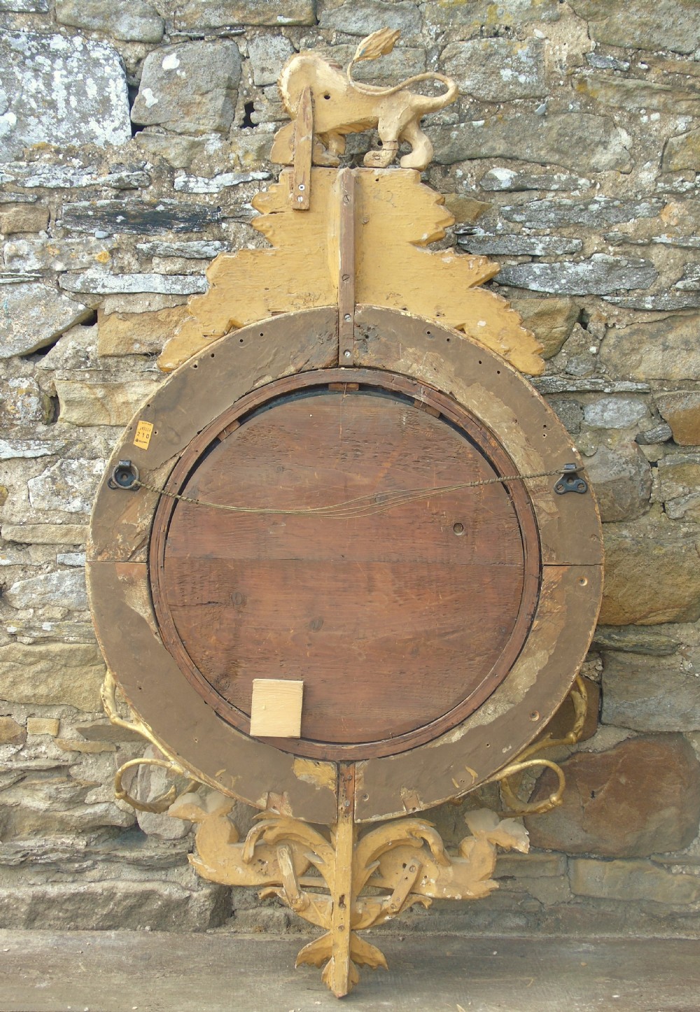 Fine Regency Giltwood and Gesso Girandole Convex Mirror View XI
