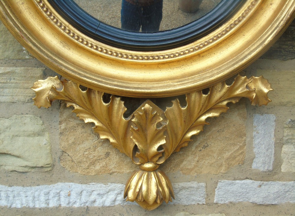 William IV Giltwood Convex Mirror with Eagle View II