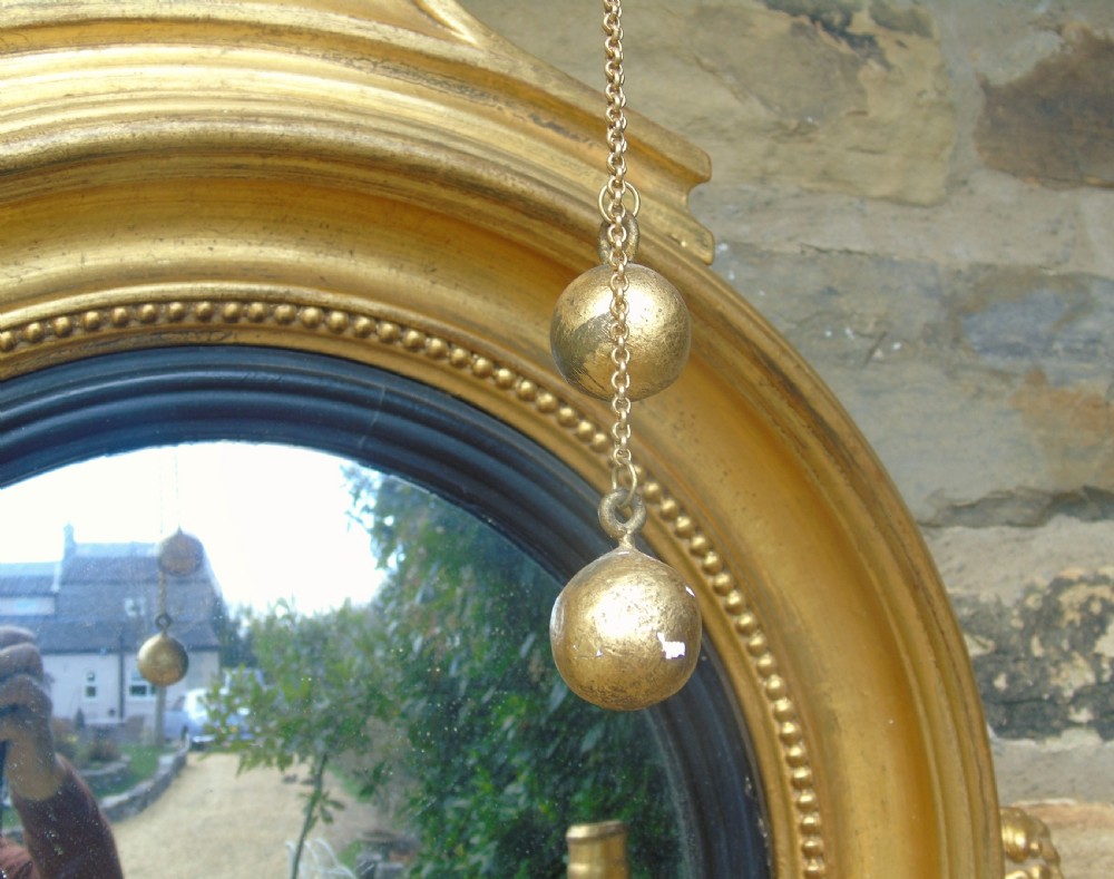 William IV Giltwood Convex Mirror with Eagle View IV