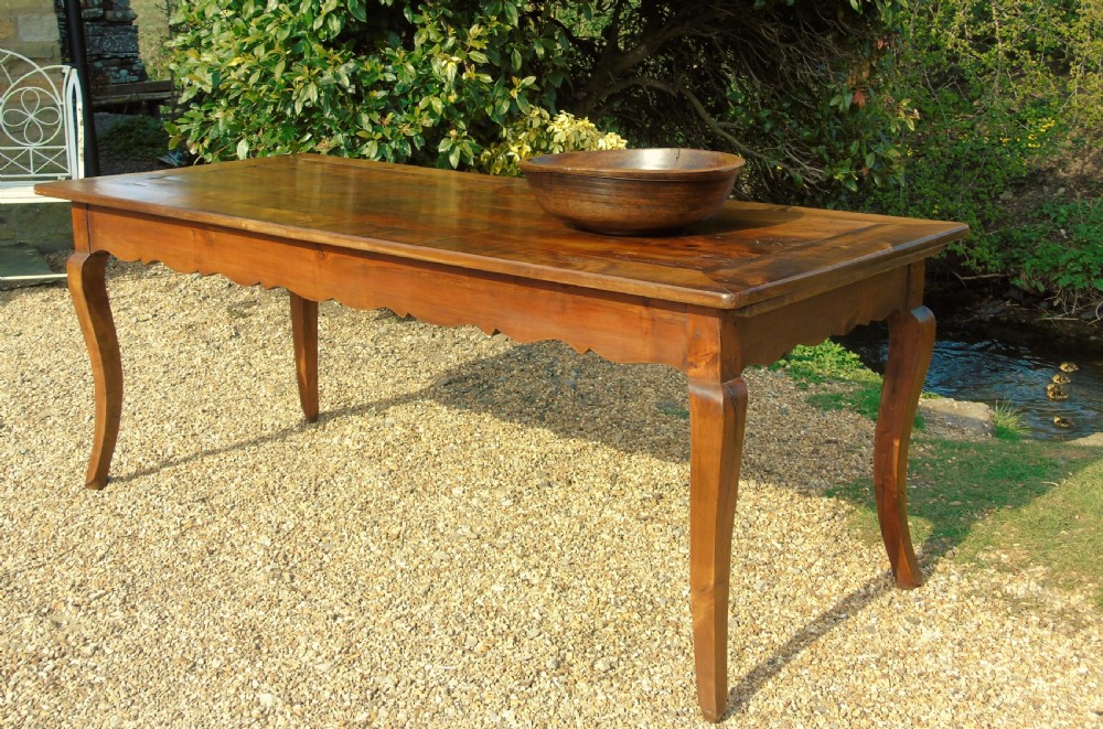 Fabulous Large French Fruitwood Farmhouse Table View III