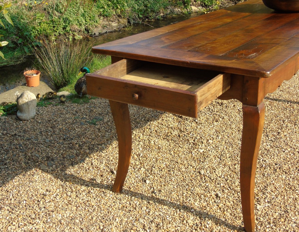 Fabulous Large French Fruitwood Farmhouse Table View V