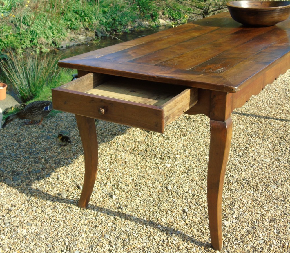 Fabulous Large French Fruitwood Farmhouse Table View VI