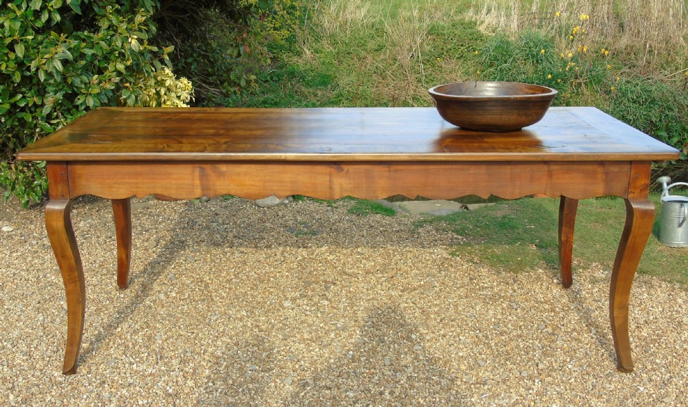 Fabulous Large French Fruitwood Farmhouse Table View VII