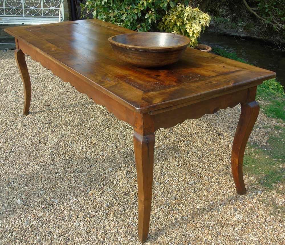 Fabulous Large French Fruitwood Farmhouse Table View VIII