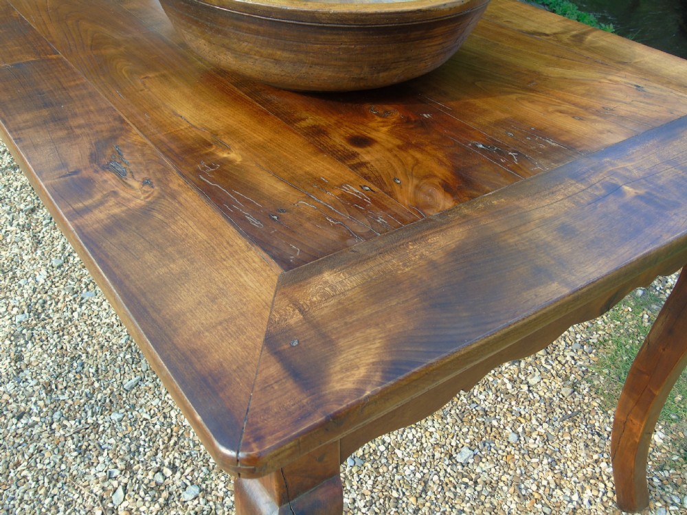 Fabulous Large French Fruitwood Farmhouse Table View IX