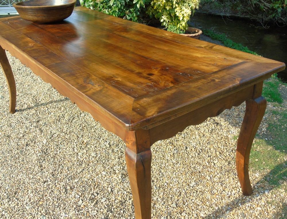 Fabulous Large French Fruitwood Farmhouse Table View X