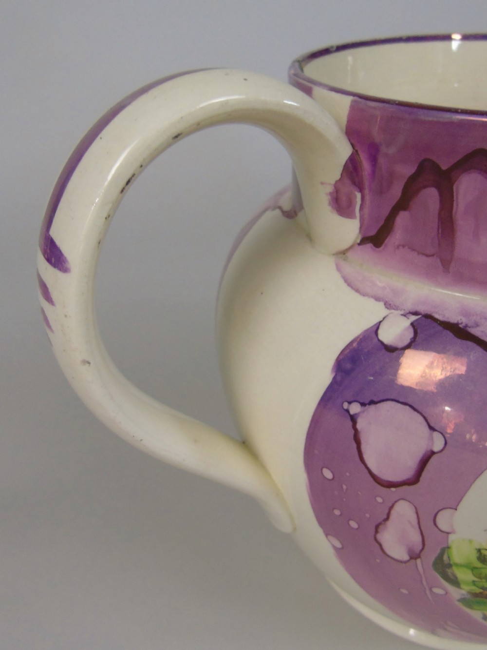 Sunderland Pink Lustre Jug Maritime View V