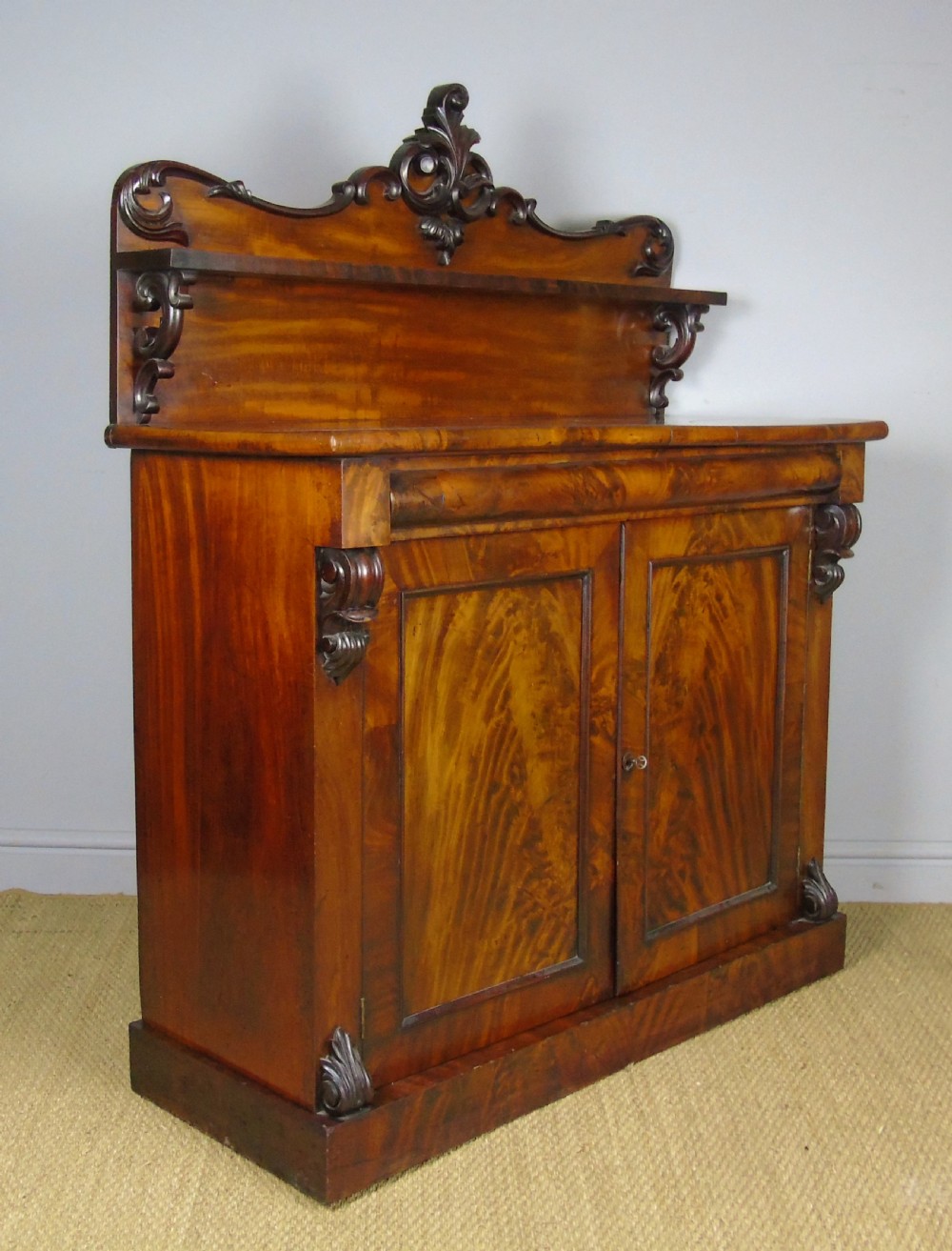 Victorian Flame Mahogany Chiffonier Sideboard View III