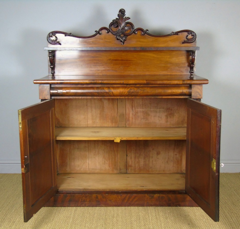 Victorian Flame Mahogany Chiffonier Sideboard View VII