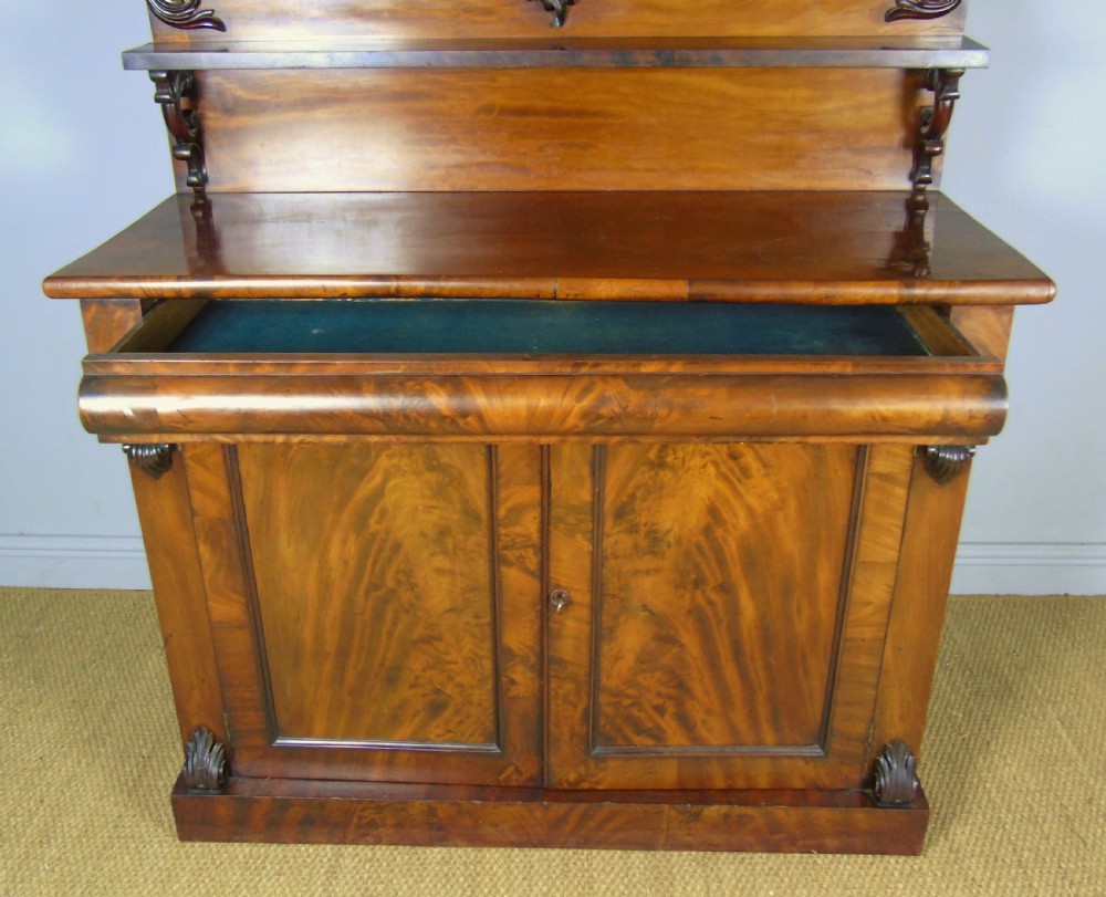 Victorian Flame Mahogany Chiffonier Sideboard View VIII