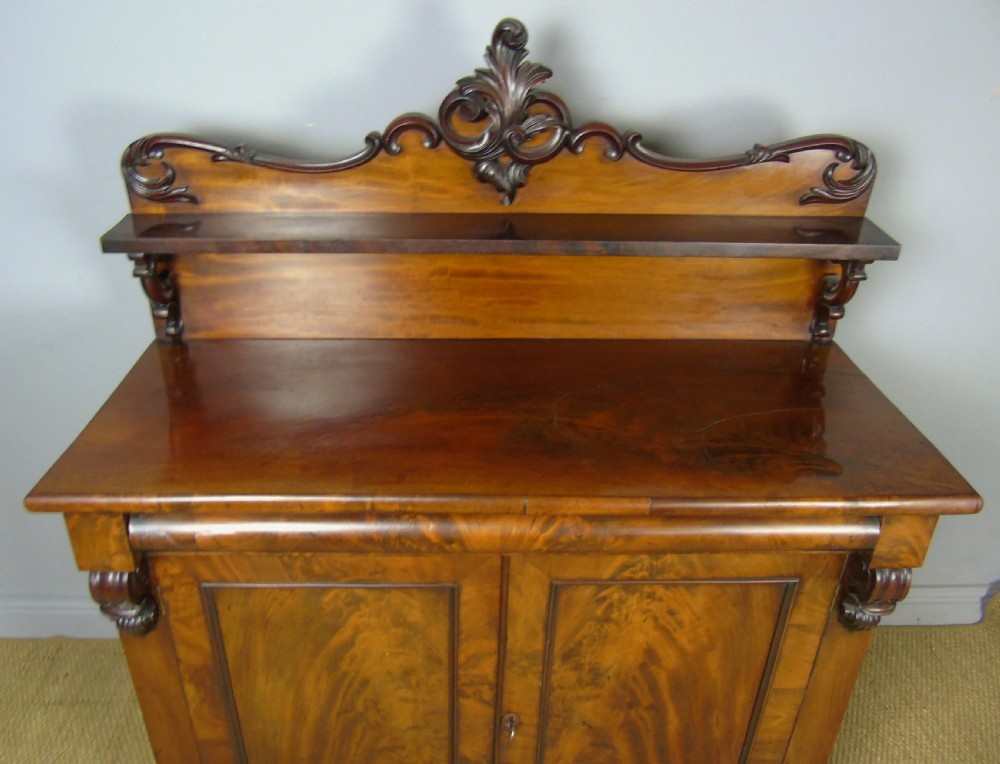 Victorian Flame Mahogany Chiffonier Sideboard View IX