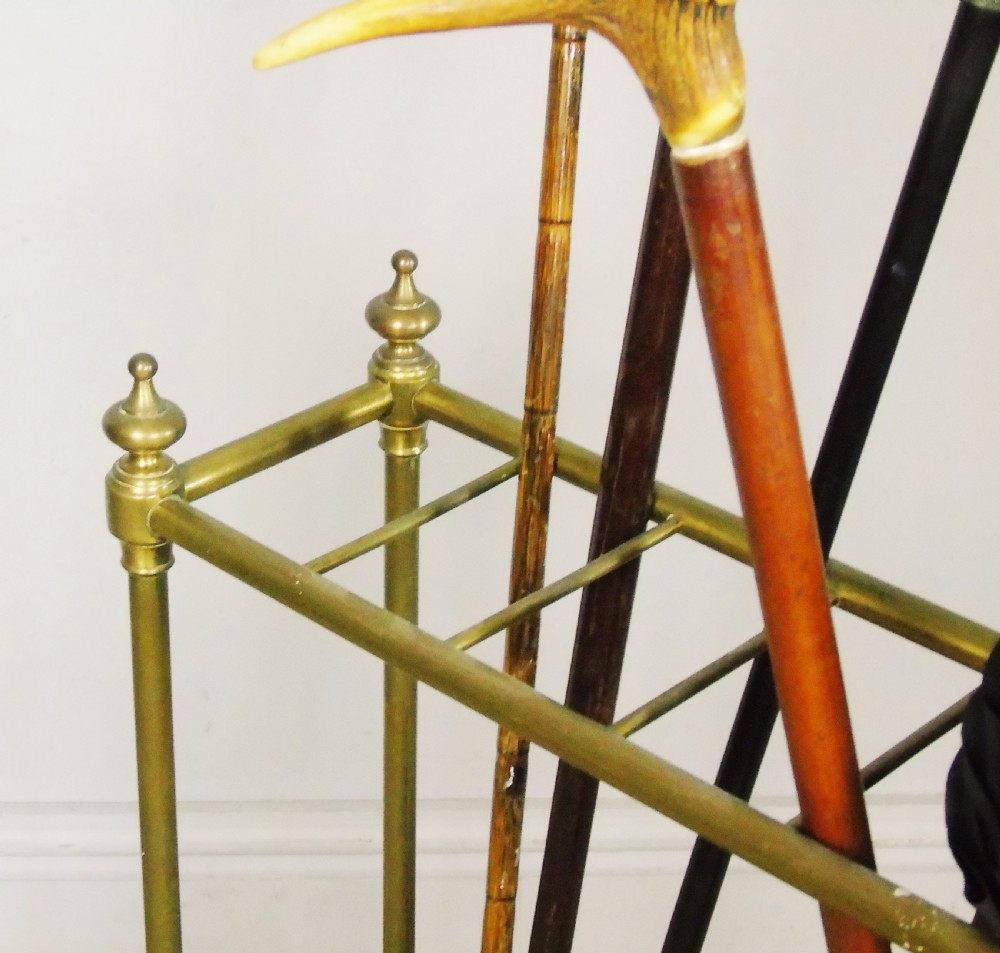 Late Victorian Brass & Cast Iron Stick Stand View II