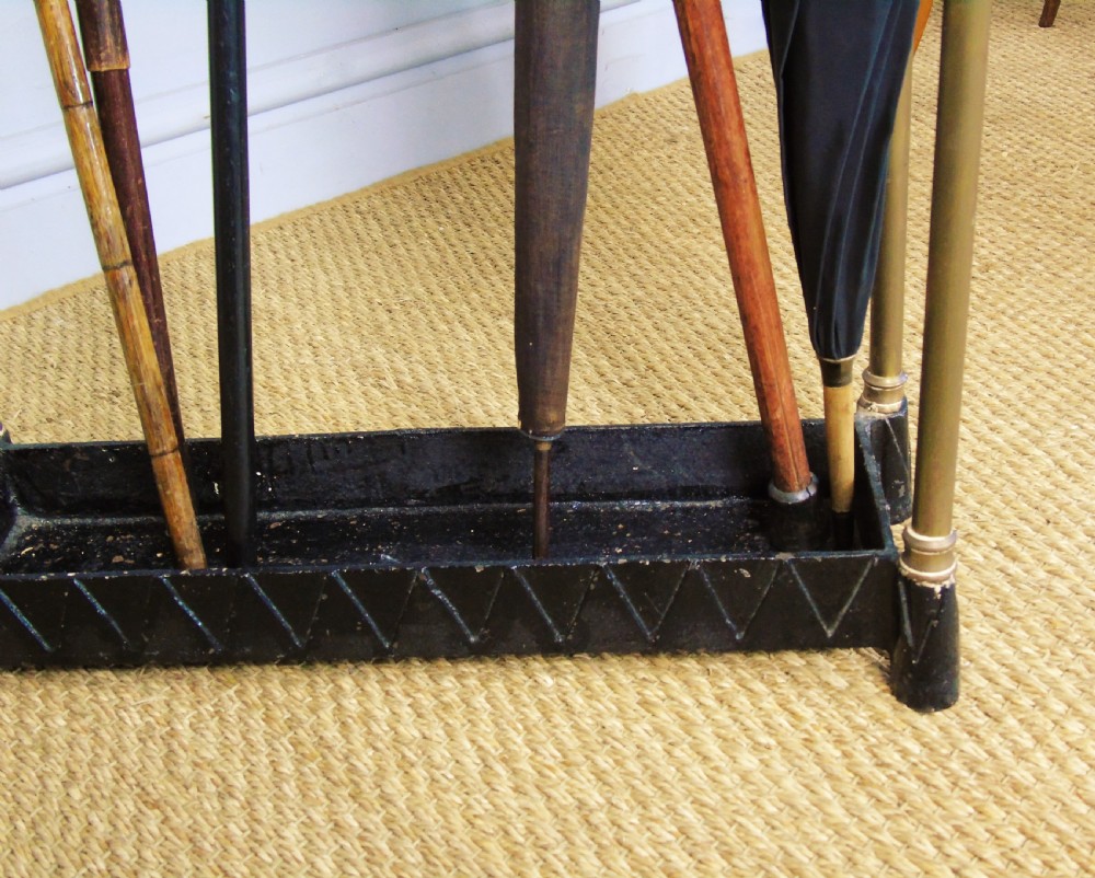 Late Victorian Brass & Cast Iron Stick Stand View III