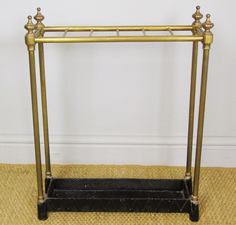 Late Victorian Brass & Cast Iron Stick Stand View IV