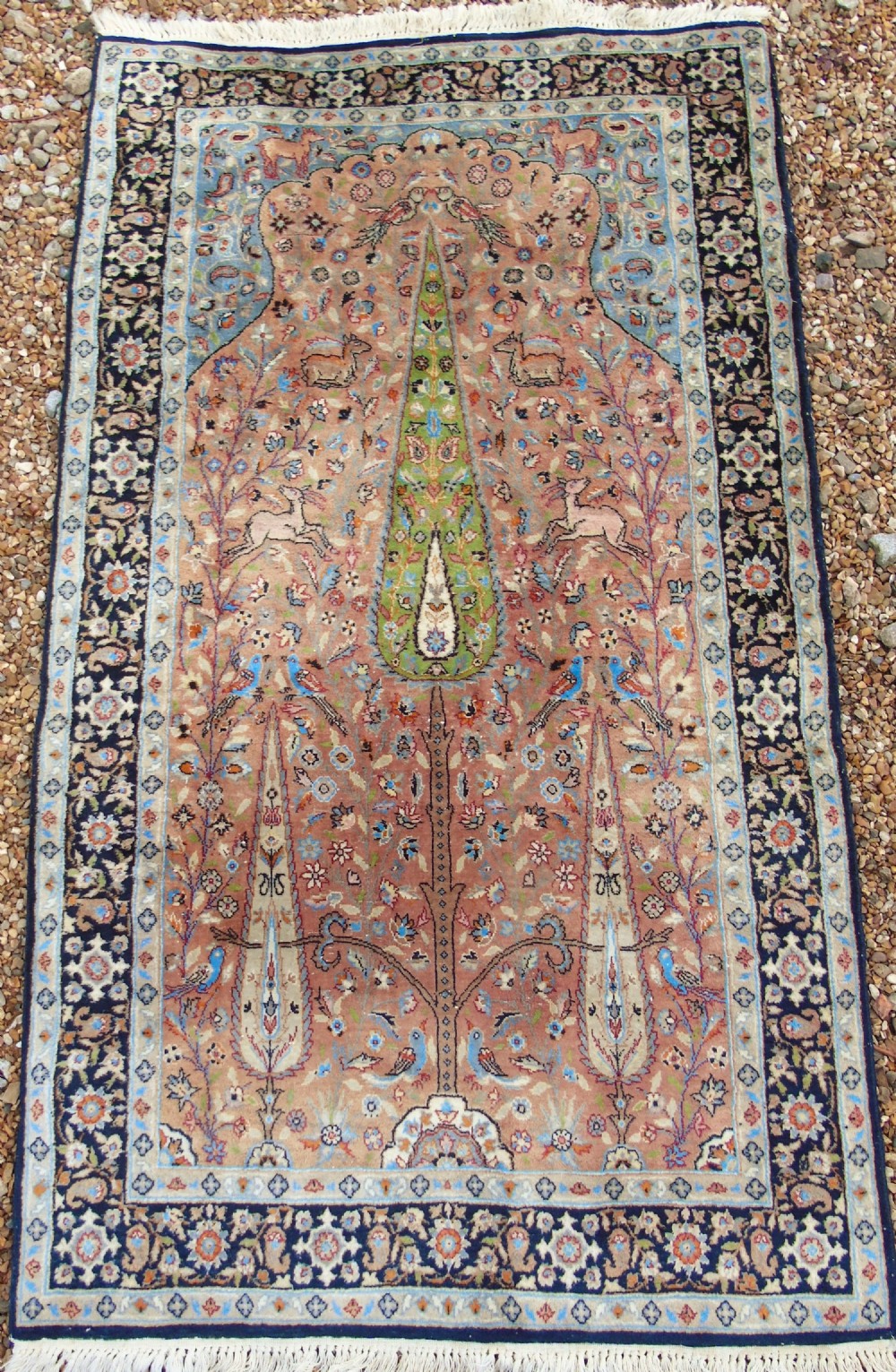 Antique Sarab Prayer Tree of Life Carpet