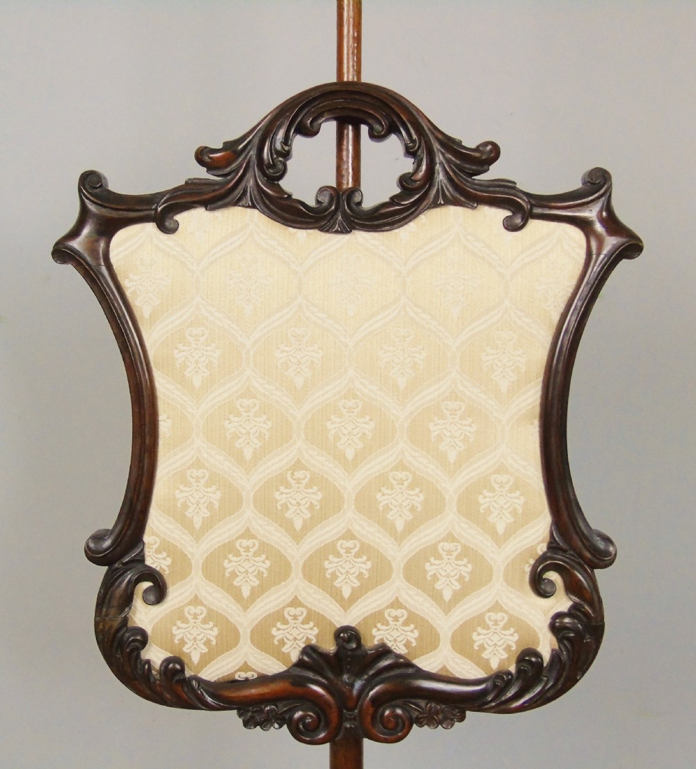 Good Quality Victorian Mahogany Pole Screen View II