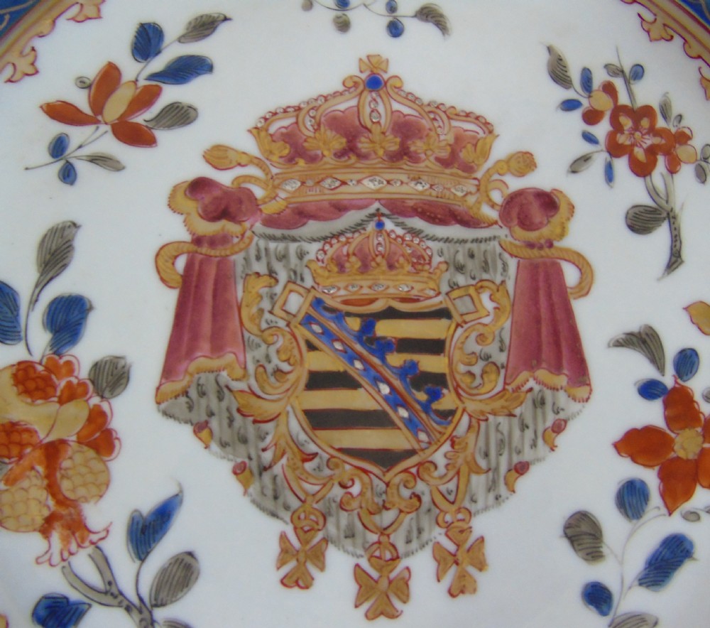 Pair of 19th Century Samson Armorial Porcelain Plates View VI