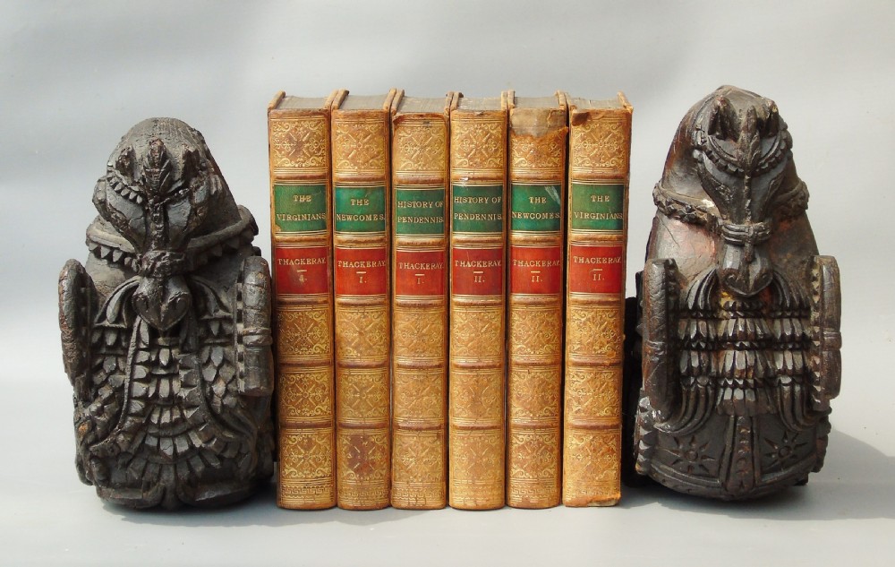 Good Pair of 18th Century Indian Carved Horse Head Bookends View VIII