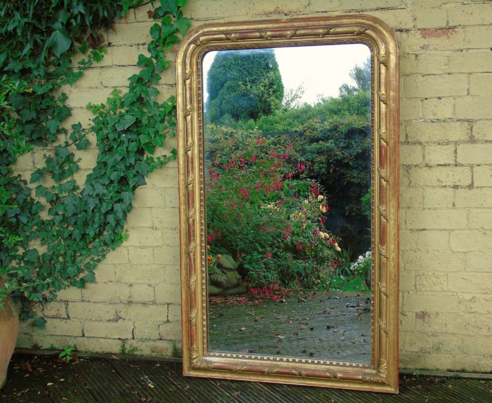 Superb French Arched Gilt Mirror 