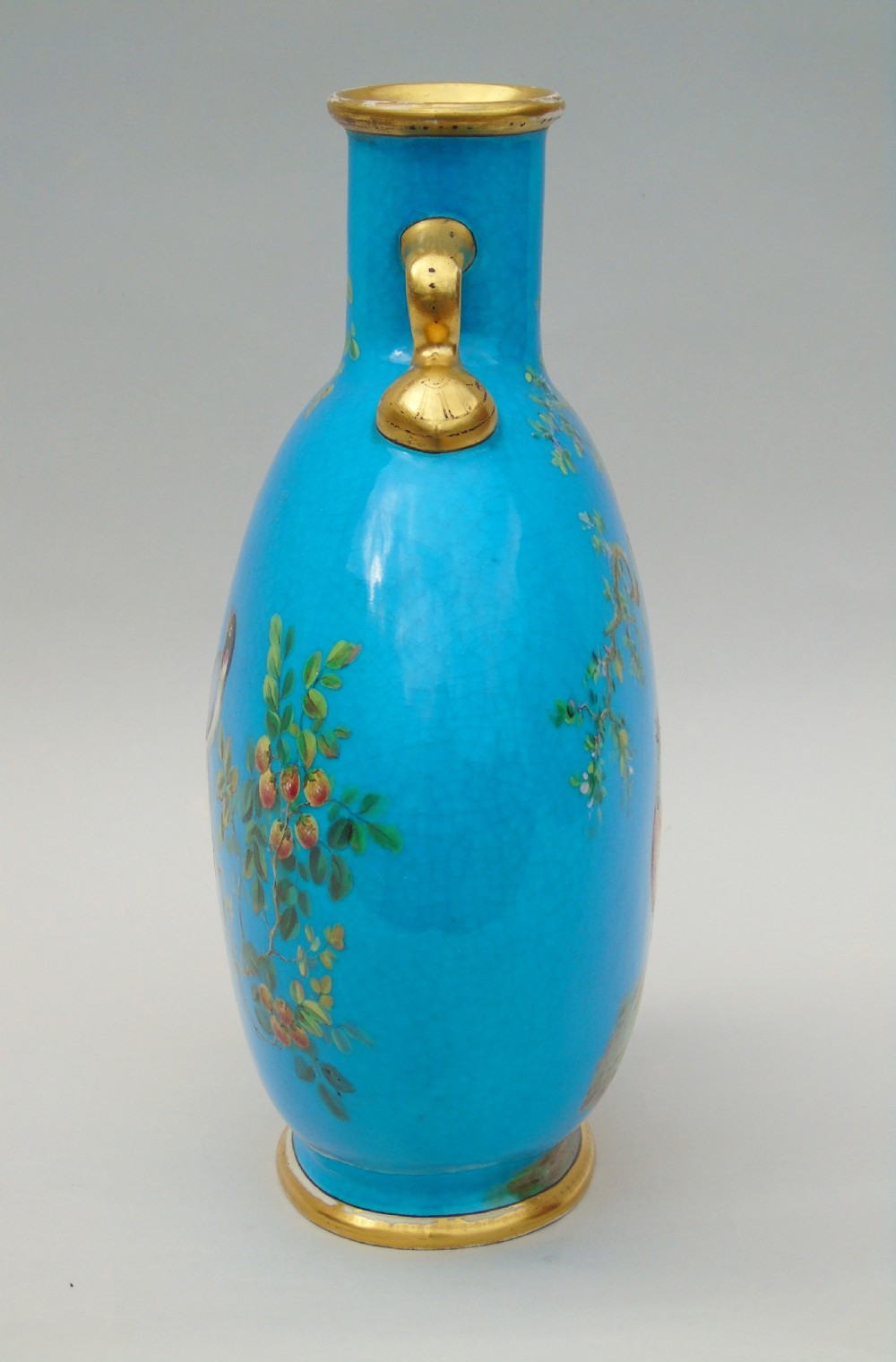 Minton Porcelain Moon Flask William Mussill 1875 Bleu Celeste View VIII