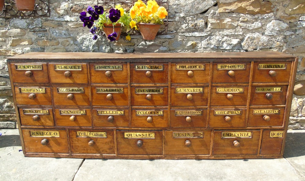 Charming Set of Antique Apothecary Drawers View II