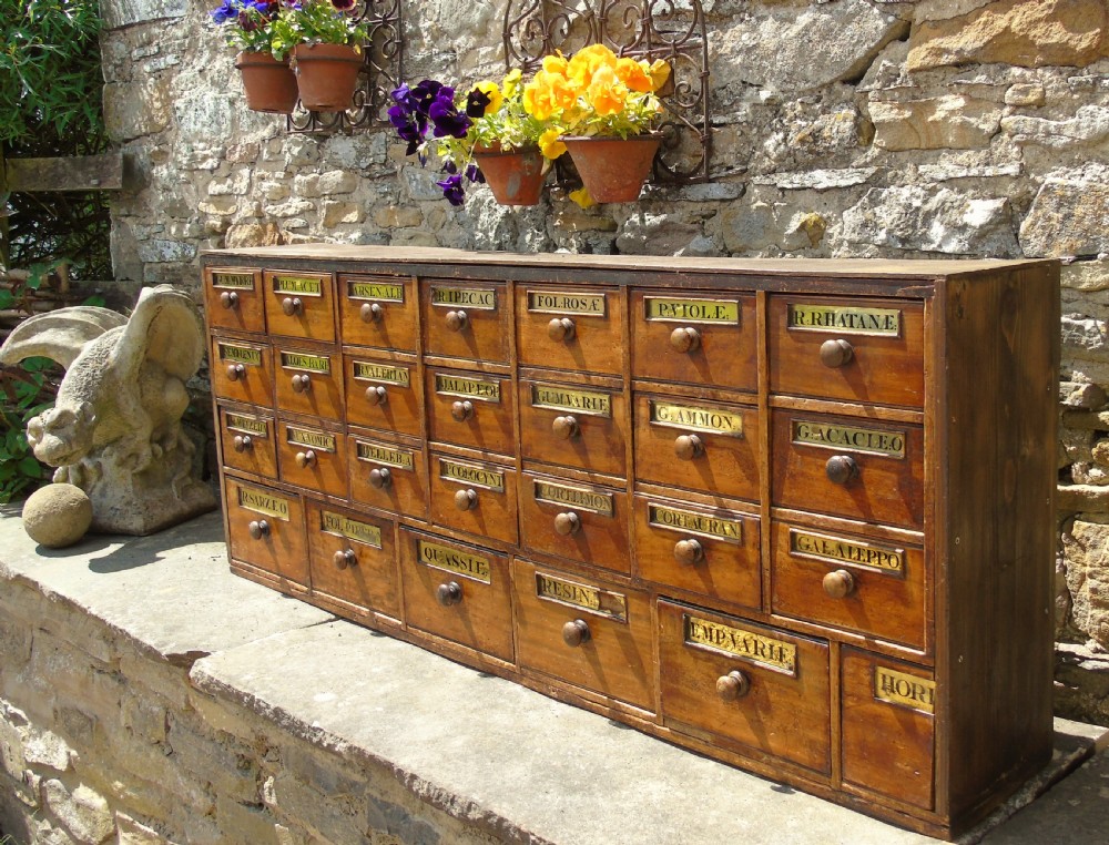 Charming Set of Antique Apothecary Drawers View IV