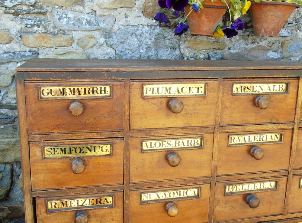 Charming Set of Antique Apothecary Drawers View V