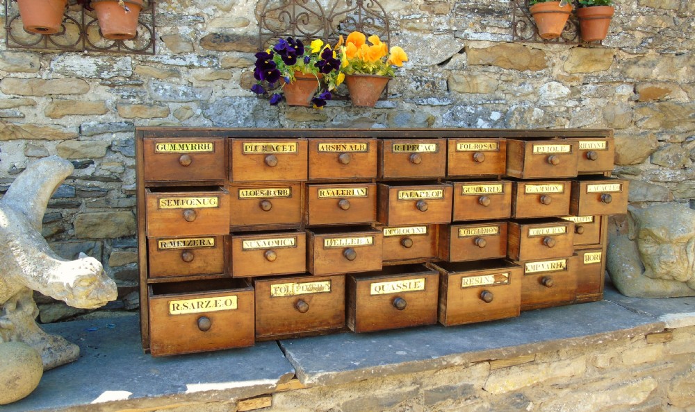 Charming Set of Antique Apothecary Drawers View IX
