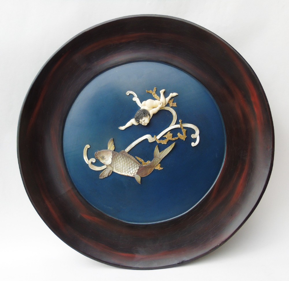 Rare Shibayama Plaque Japanese Meiji View III