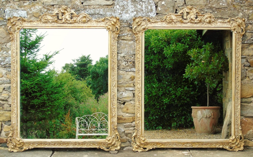 Superb Pair of Antique French Wall Mirrors View II
