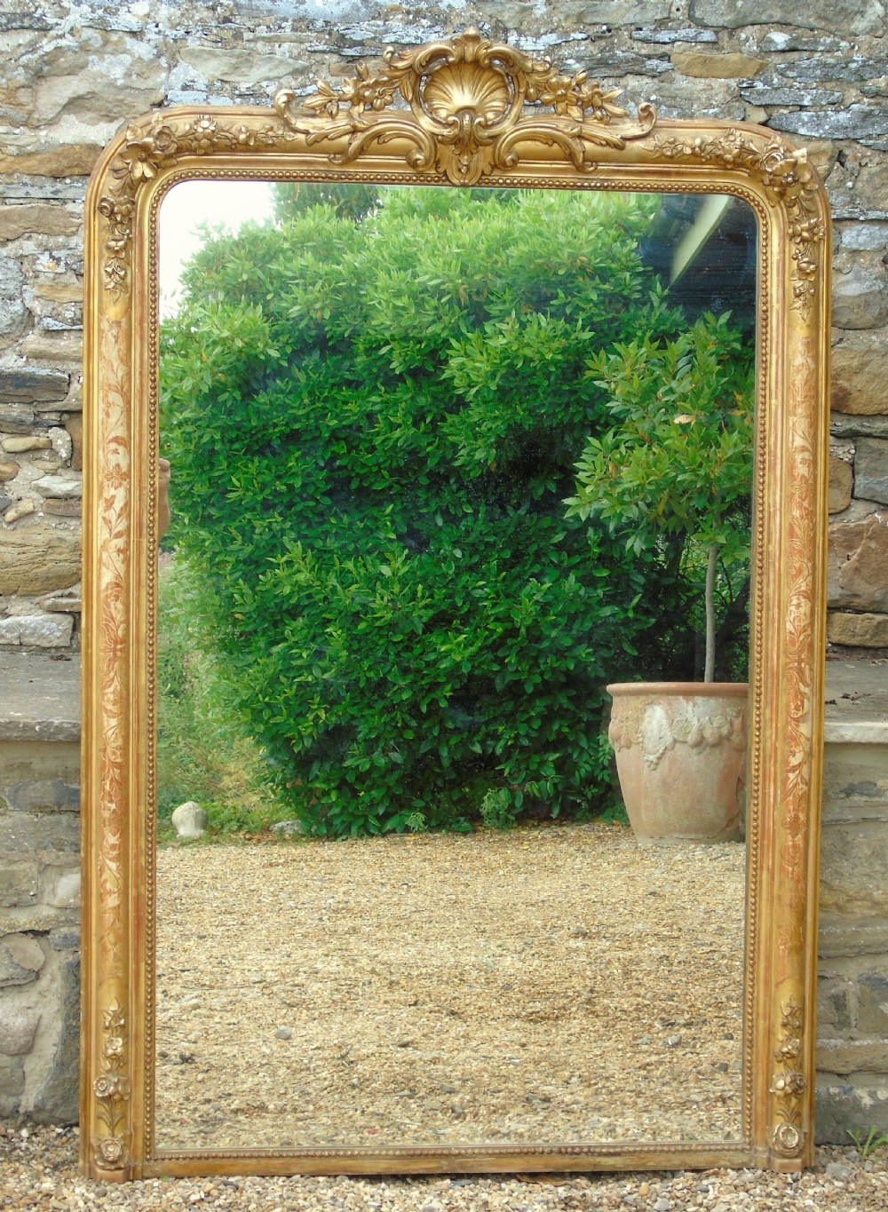 Antique French Gilt Mirror View III