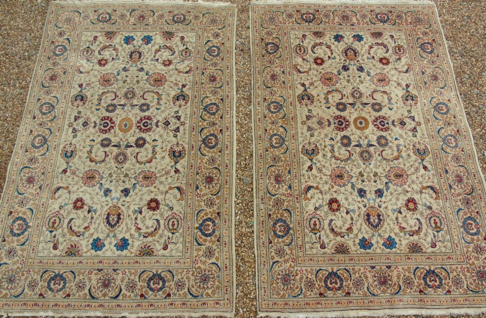 Good Pair of Antique Kashan Carpets 