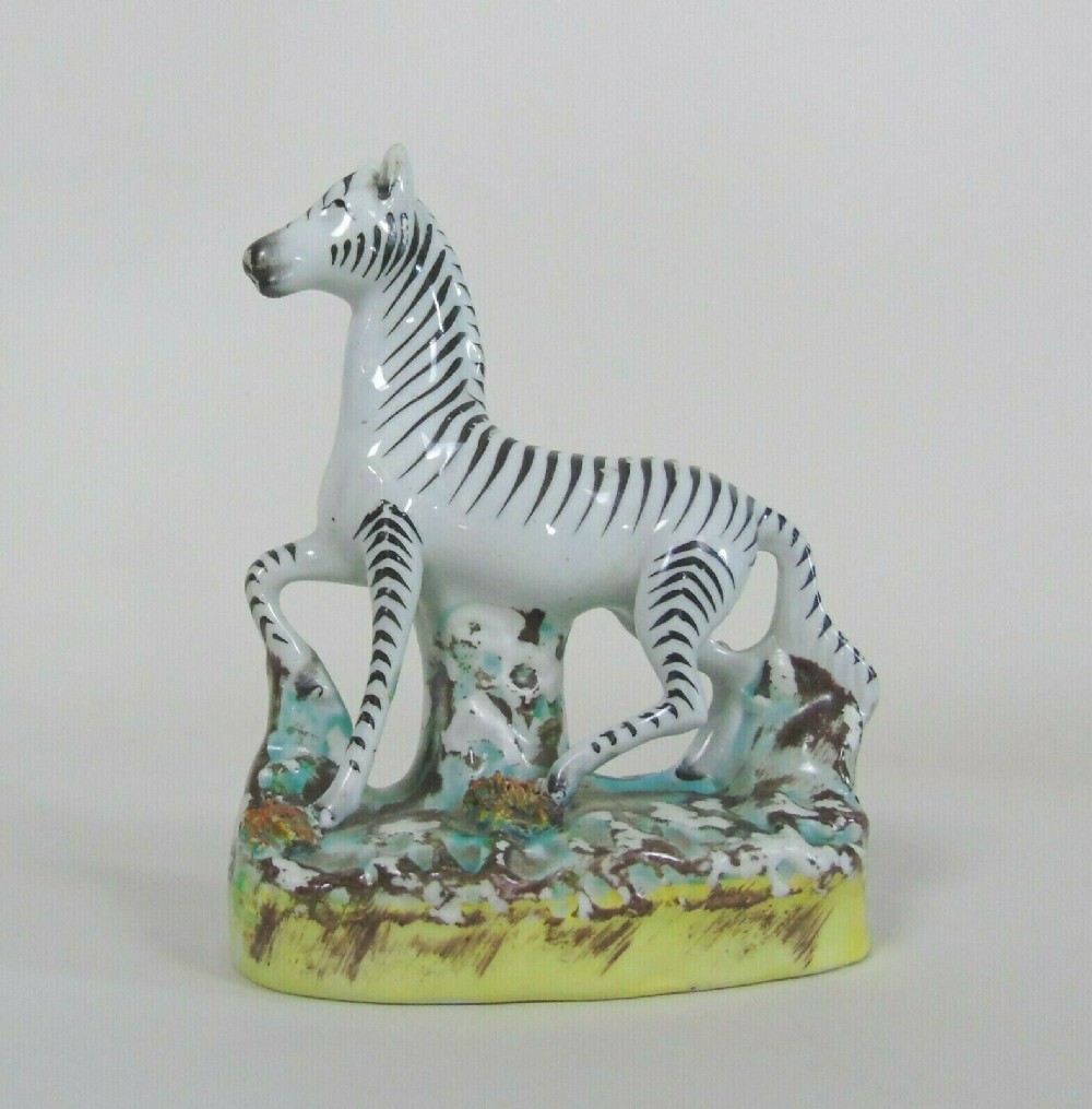 19th Century Staffordshire Zebra circa 1860