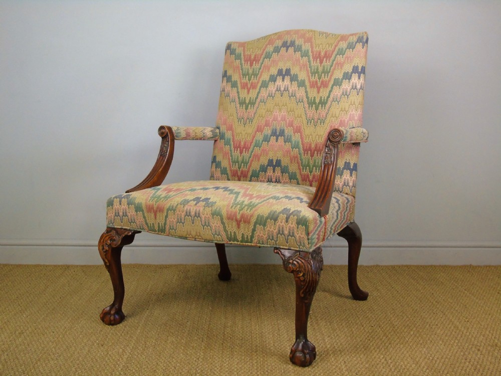 Fine Quality Georgian Style Mahogany Gainsborough Chair View VII