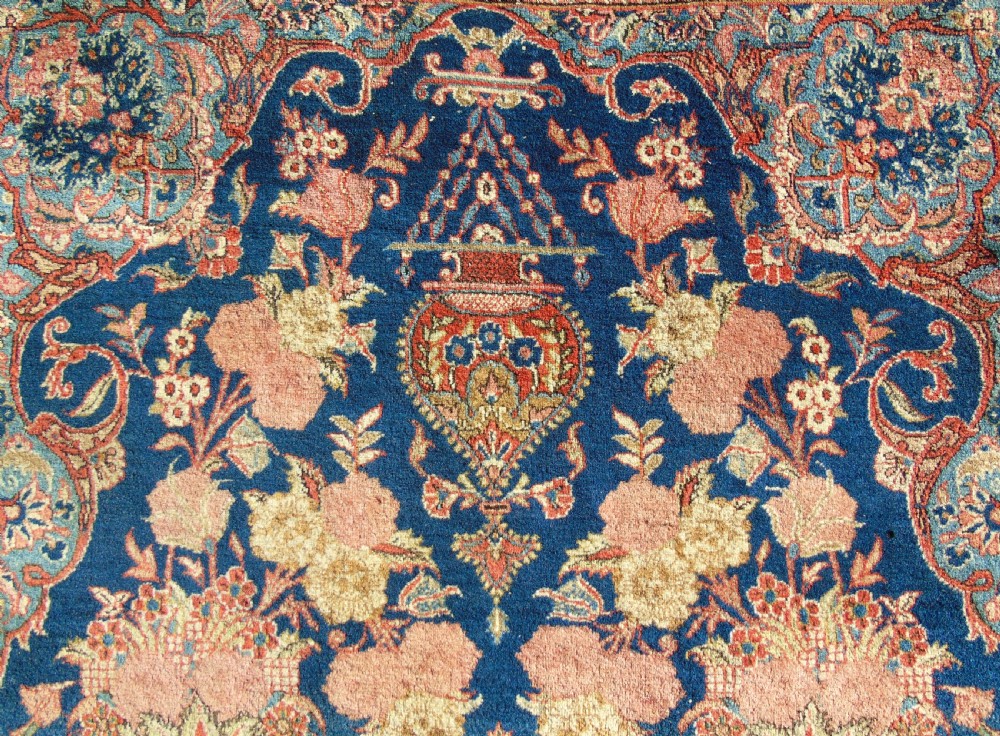 Fine Antique Kashan Prayer Rug View VII