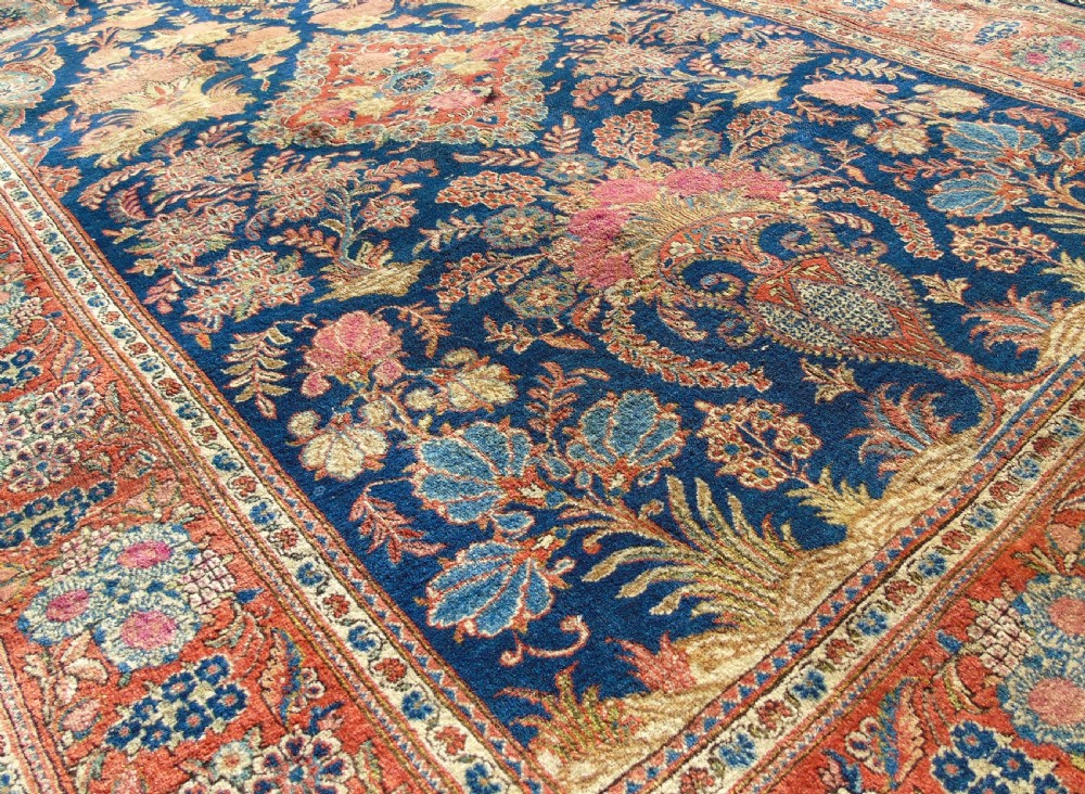 Fine Antique Kashan Prayer Rug View IX