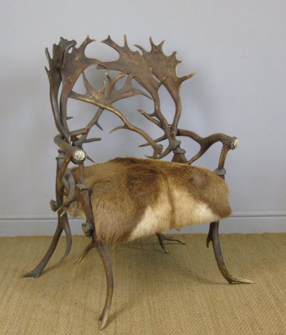 Amazing Antler Chair Austro - German circa 1870