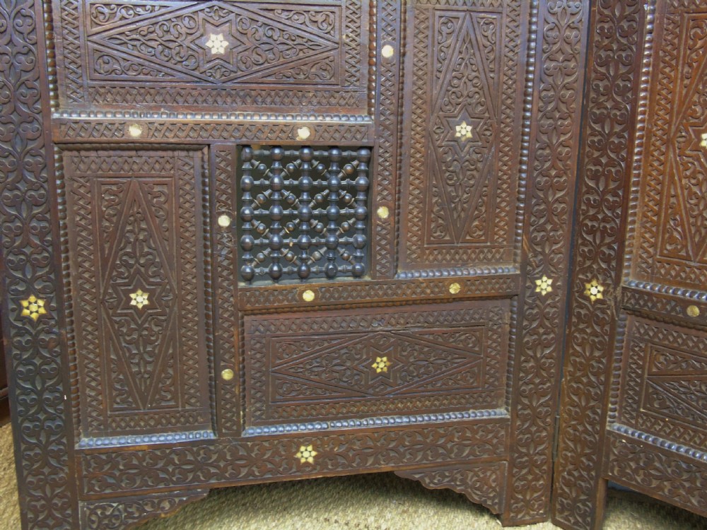 Stunning 19th Century Syrian 3 Fold Screen View VII