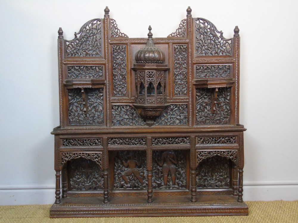 Stunning 19th Century Carved Anglo Indian Hardwood Display Shelves