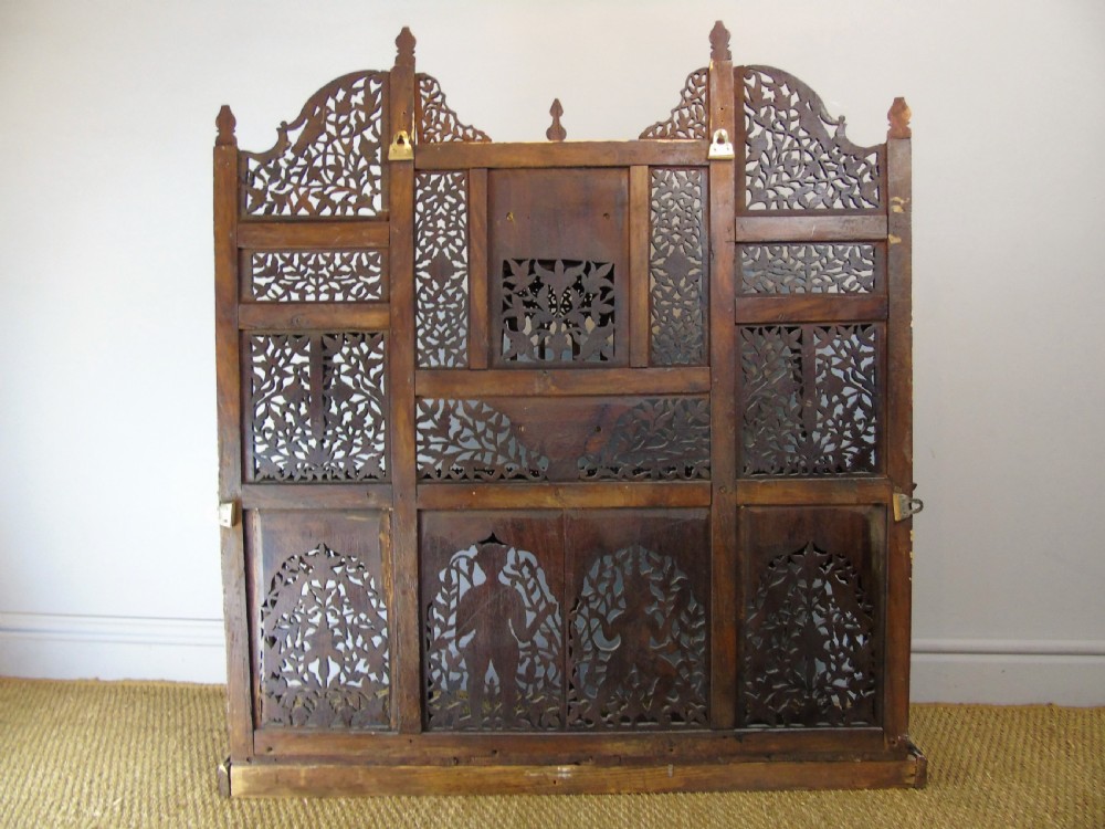 Stunning 19th Century Carved Anglo Indian Hardwood Display Shelves View IV