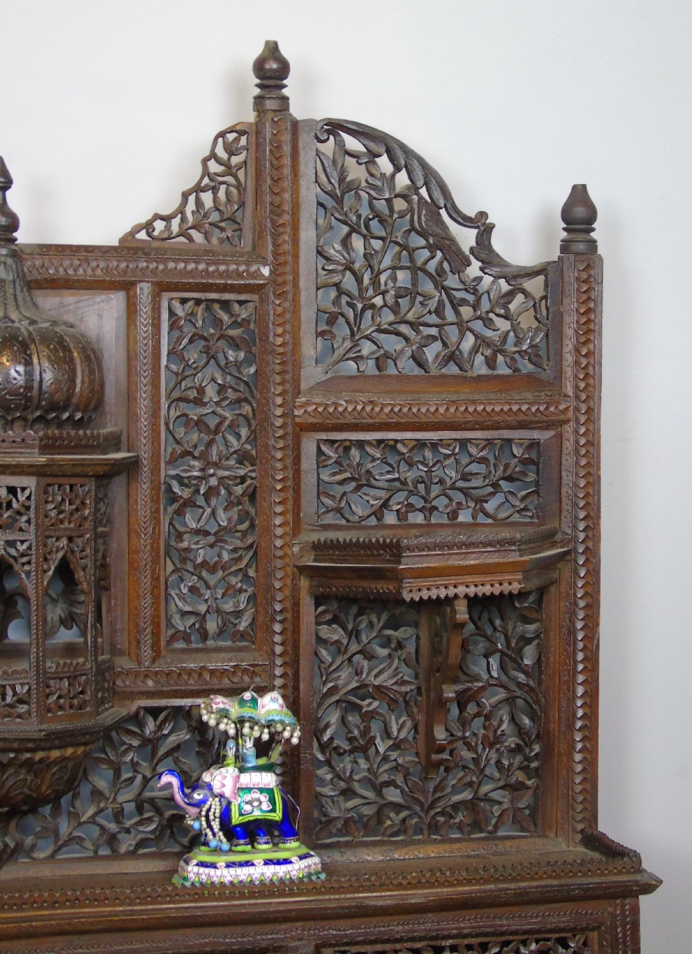 Stunning 19th Century Carved Anglo Indian Hardwood Display Shelves View XII