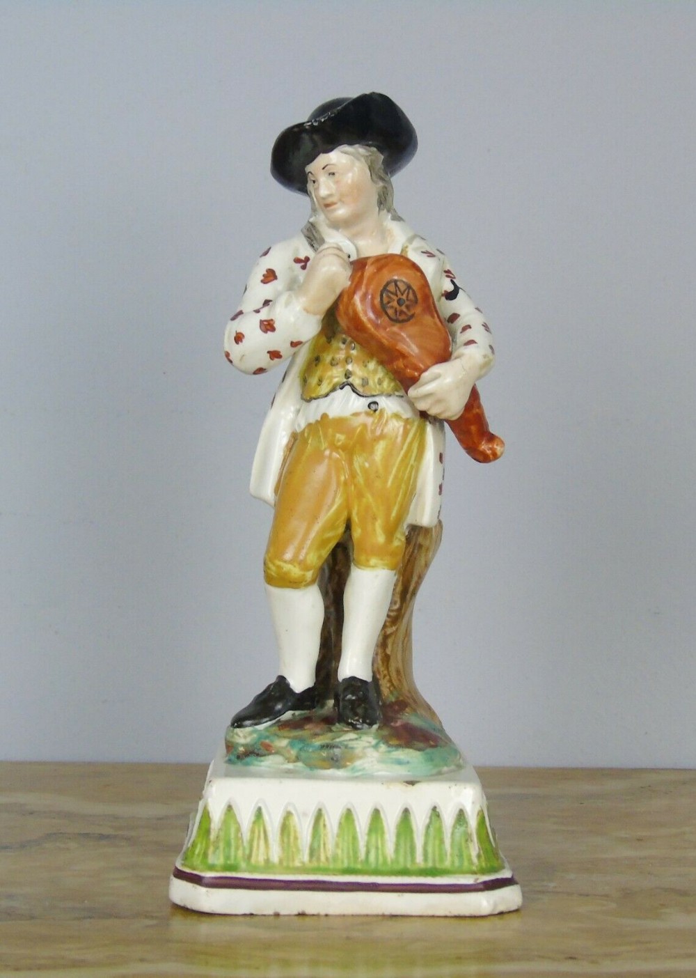Staffordshire Pearlware Figure Hurdy Gurdy