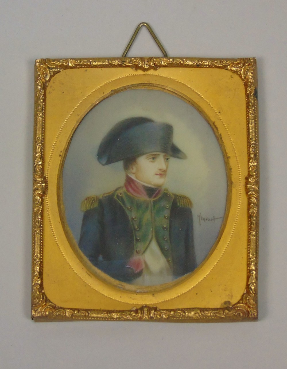 Antique Miniature Portrait Napoleon 