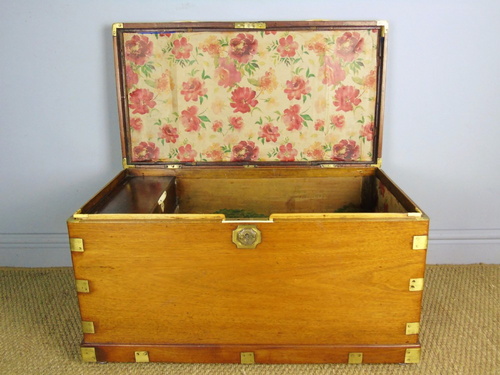 Good Brass Bound Camphor Wood Chest View VII