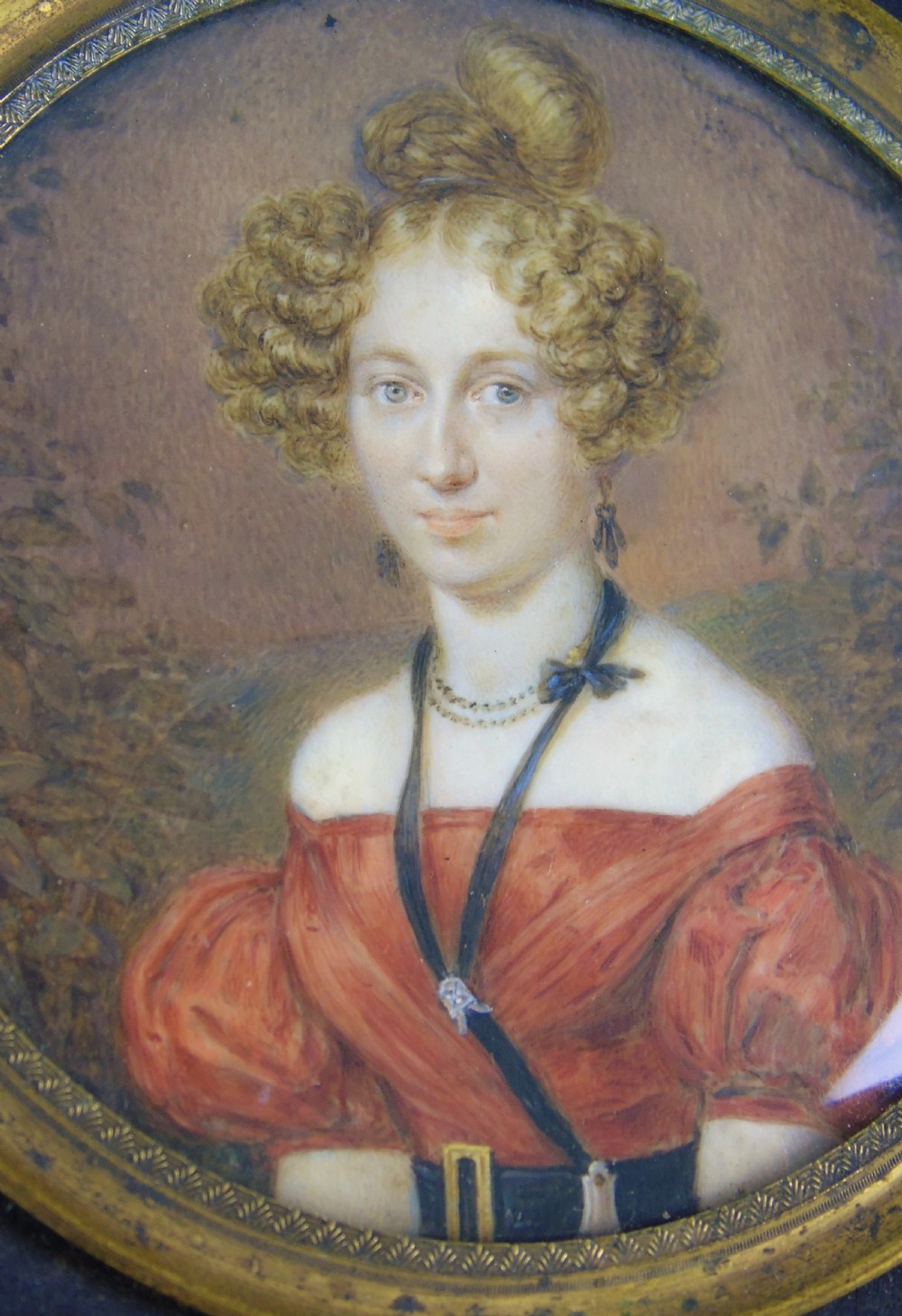 Good Early 19th Century Portrait Painting Georgian Lady View II