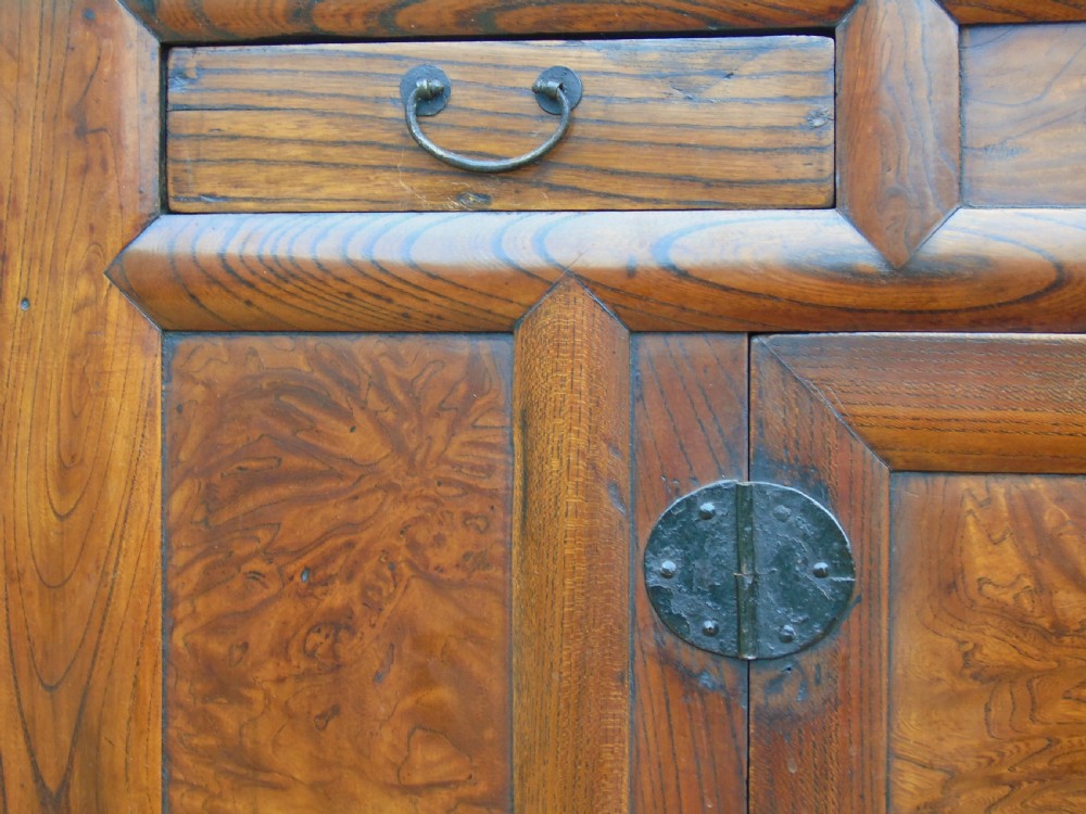 Beautiful Antique Elm Eastern Cabinet View IV